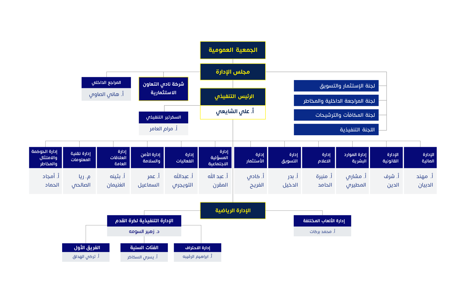 الهيكل التنظيمي